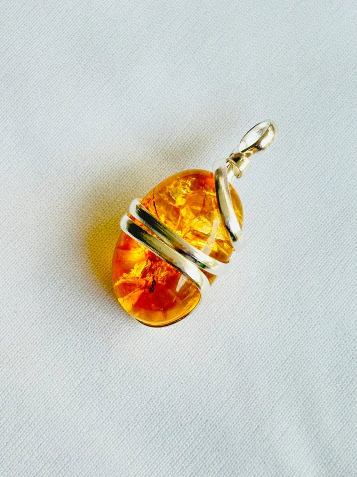 Citrine Wrapping Pendant