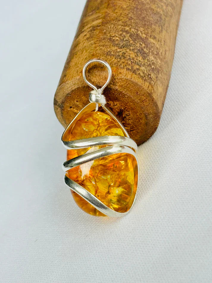 Citrine Wrapping Pendant