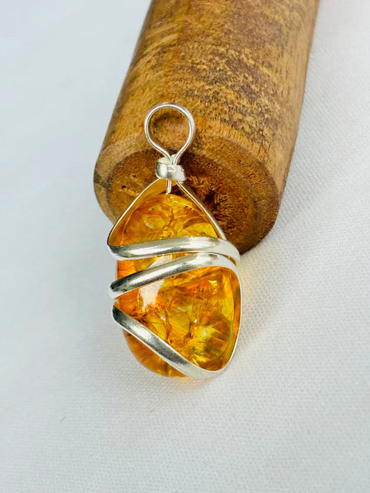 Citrine Wrapping Pendant
